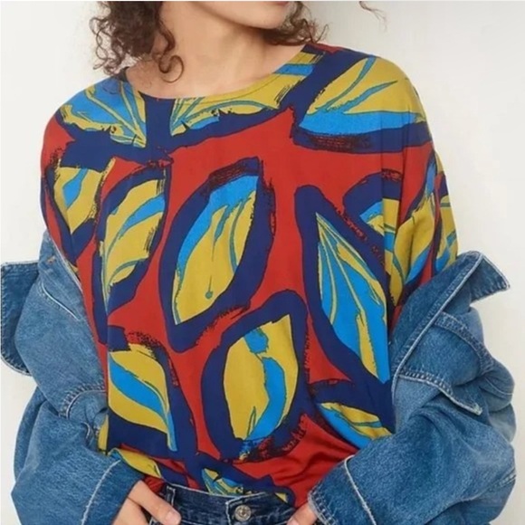 Colorful Abstract Women's Top - Picture 1 of 5
